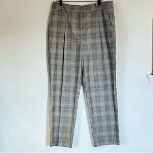 NWT Nine West Women's Gray Checkered Plaid Dress Pants - Size 14 Straight